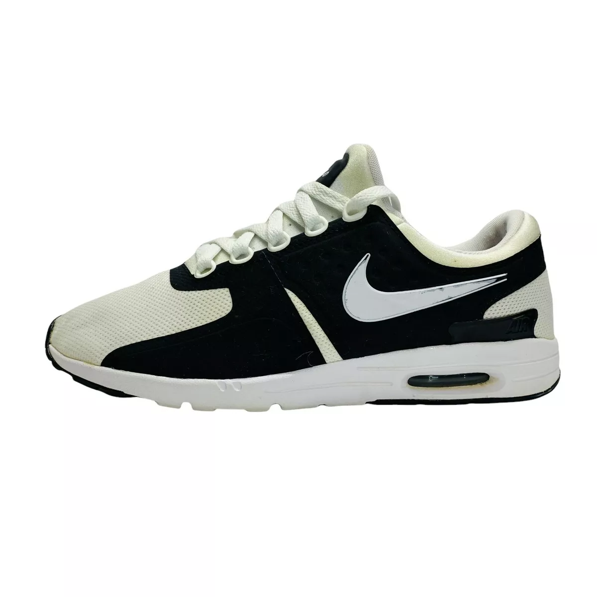 Nike Womens Air Max Zero 857661 006 Black White Lace Up Low Top