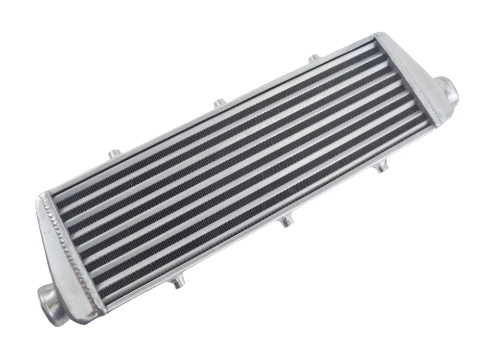 Intercooler de montaje delantero universal de aluminio 27*6,6*2,7"" para Cadillac Chevrolet Foto 3 de 4