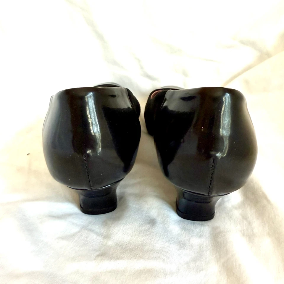 BEAUTIFEEL Women's Rebecca Heels Black Patent Herringbone Leather Cap Toe EU 38 - Image 3 of 4