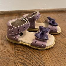 Livie and Luca Purple Bow Mary Jane Sandals Child Girls Size 5