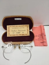 1/10 12K GF Ornate Wire Frame B & L Glasses Bauch & Lomb Balcor Lenses 1949