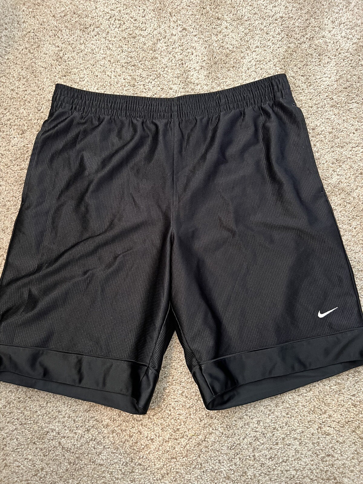 Vintage Nike Basketball Shorts Y2K Black Shiny Dazzl… Gem