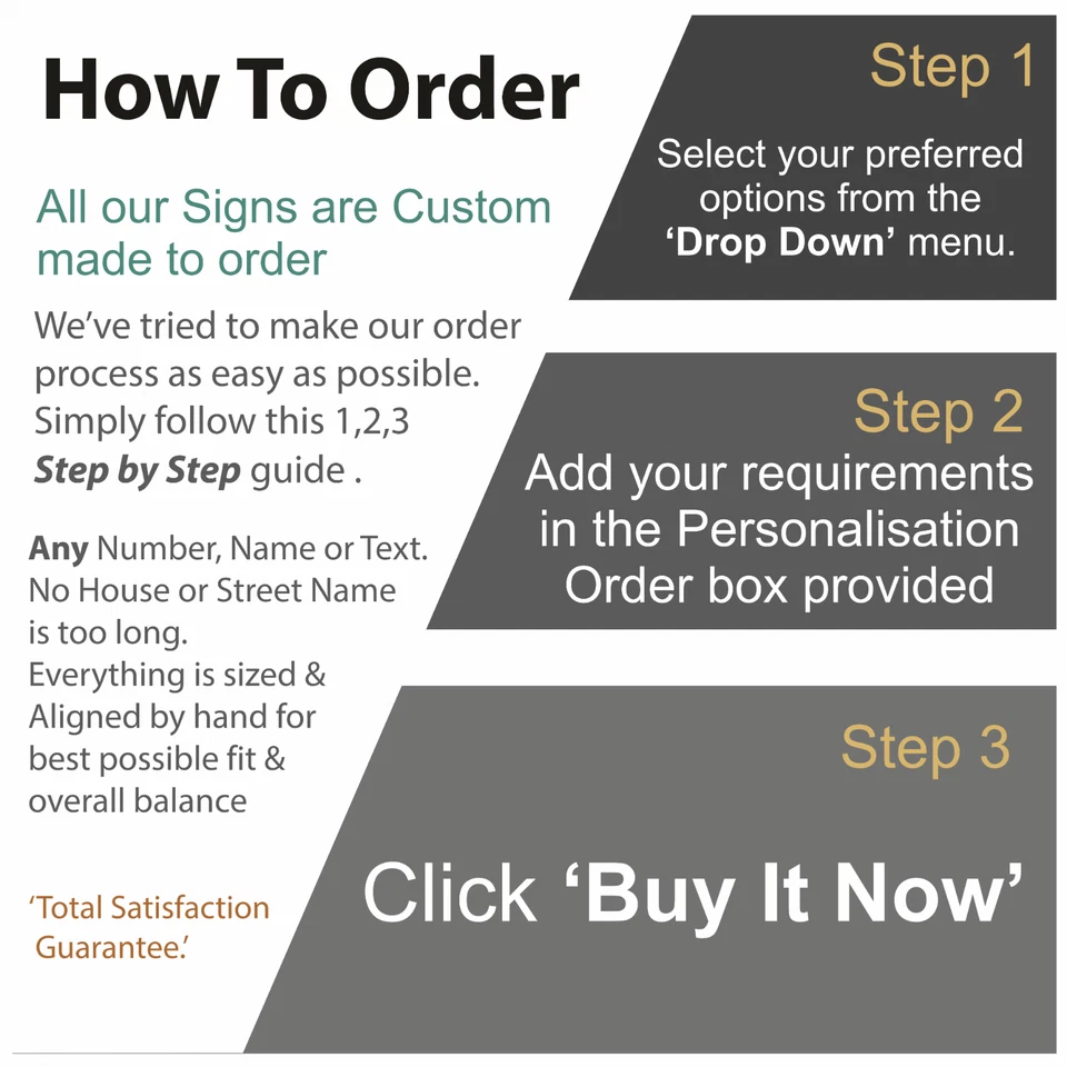 Personalised Address Plaques & House Number Signs Door & Property Name Plates  - Image 2 of 4