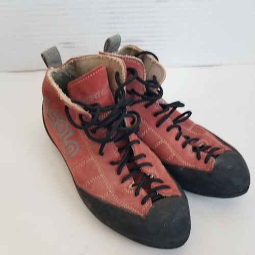 Asolo Entrada Rock Climbing Shoes Womens 5.5 Leather Mid Top Made In Italy Red - Picture 6 of 16