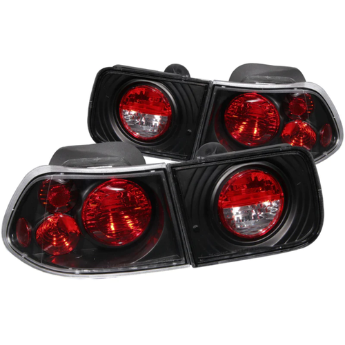 ANZO 221062 TAIL Light Set FITS 1996 2000 honda civic taillights black 1 22106