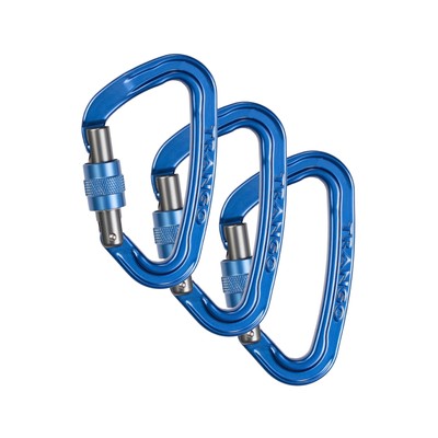 React Screwlock Carabiner Navy 3 Pack