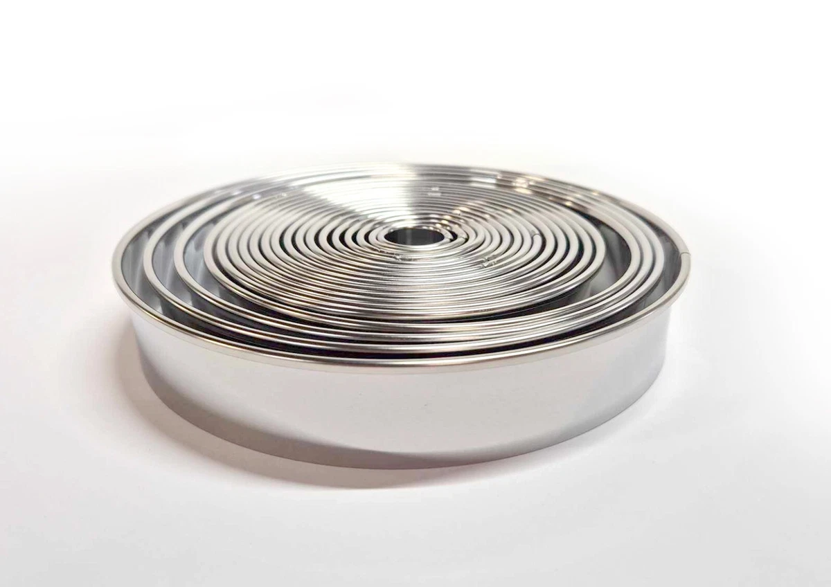 Extra große 19 Stück Blankstahl Gebäck Ausstecher. 17,5 cm / 7 Zoll bis 2 cm / 3/4 Zoll