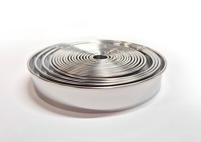 Extra große 19 Stück Blankstahl Gebäck Ausstecher. 17,5 cm / 7 Zoll bis 2 cm / 3/4 Zoll