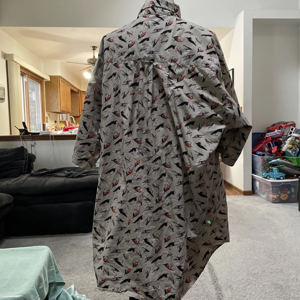 Columbia Fishing Lure Button Down Short Sleeve One Pocket Shirt Size XXL - Image 2 of 4