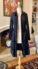 Vintage Sun Light Paris Jacket/dress; Black Long-sleeve Zippered Jacket, Size 2