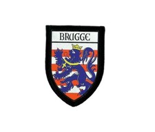 aufn&auml;her gedruckt Aufb&uuml;gel wappen schild flagge brugge belgien stadt patch