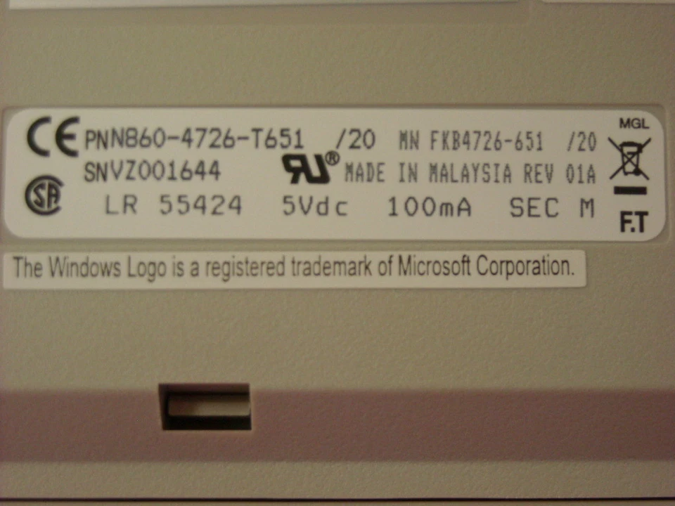 Rare Fujitsu FKB4726-651 Full Size Mechanical Click PC Computer Keyboard PS2 New - Image 2 of 4