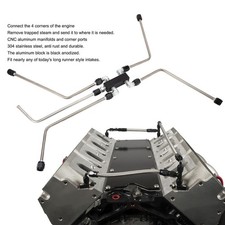 Complete Coolant Crossover Steam Vent Kit Stainless Steel for LS1 LS2 LS3 LS6