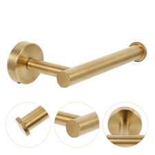 1 Set Stainless Steel Storage Rack Golden Tissue Stand for Bathroom