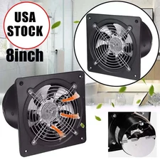 8" Exhaust Fan Ventilation Extractor Fan Wall-Mounted Square Blower For Bathroom