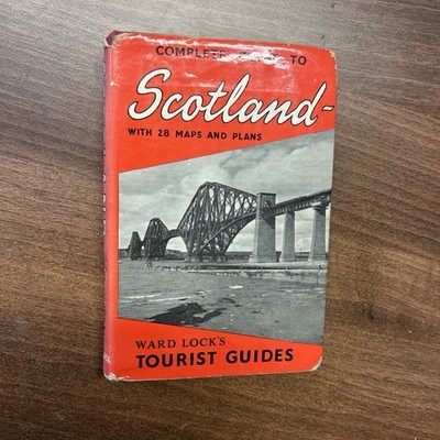 The COMPLETE SCOTLAND - Ward Lock Guide Book 1950s ? Maps Plans Dust Jacket