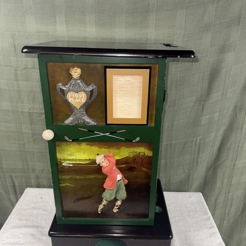 GABINETE Powell GOLF Motivo Acento con Agujero de Colocación Incorporado Mesa Lateral Marco de Fotos Foto 2 de 4