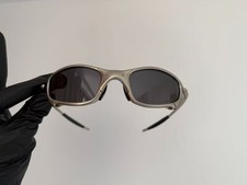 Vintage Oakley Juliet 1.0 X-Metal Polarized Sunglasses Black Lens Silver Frames