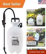 1-Gallon Translucent Lawn & Garden Sprayer with Adjustable Nozzle Essentials