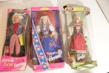 3 BARBIE DOLLS IN ORIGINAL PACKAGES 2 COLLECTORS EDITION GOOD USED CONDITION