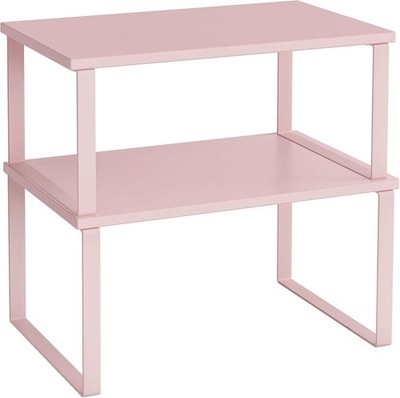 SONGMICS Cabinet Organizer Shelf, Set of 2 Kitchen Counter Shelves, Kitchen Stor