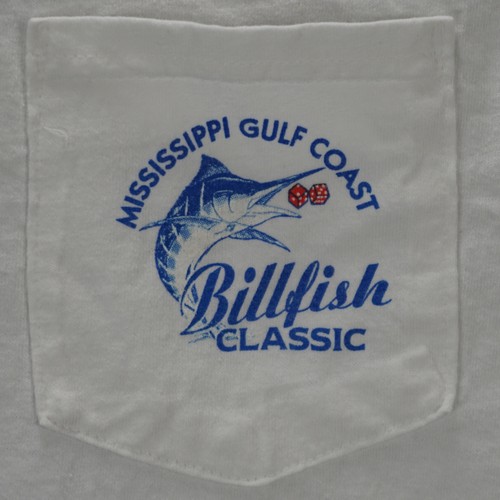 MISSISSIPPI GULF COAST BILLFISH CLASSIC T SHIRT TEE WHITE MENS SIZE S - Picture 4 of 7
