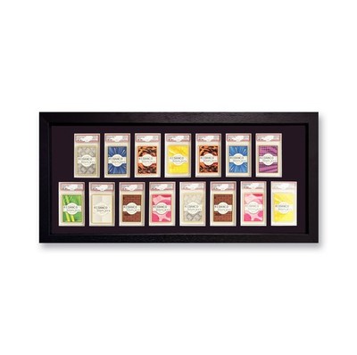 15 Kartenplatte Display Rahmen, UK Made, Premium UV Schutz Massivholz, PSA, Ace