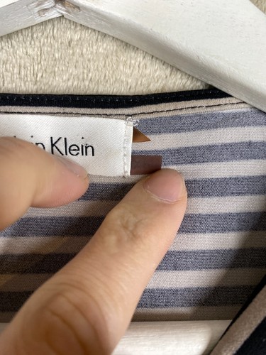 Blusa informal Calvin Klein talla XS para mujer negra a rayas sin mangas - Imagen 3 de 11