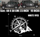 Car Body Door Bonnet Hood Sticker Compass Mountain Graphics Vinyl Decal 60x50cm