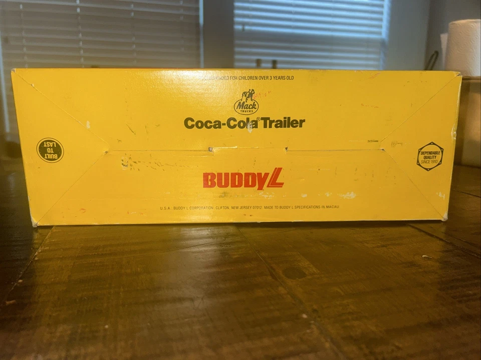 Camión y remolque Buddy L Coca-Cola de colección 14” con caja original/ 1983 nuevo en caja Foto 3 de 4