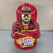 Macho Man Randy Savage Slim Jim Collectible Store Display Holder WWF WWE