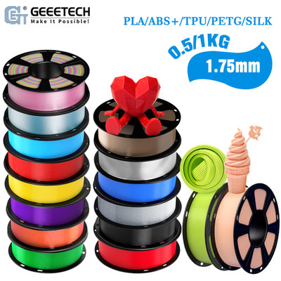 【Buy 4 Get 1 Free,Add 5】GEEETECH PLA PLA+ Rapid PETG ASA 3D Printer Filament 1KG