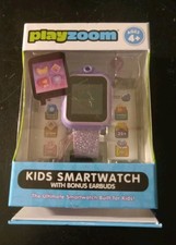 Kids Smartwatch  Earbuds Set Playzoom - Video Camera Selfies CRACKED SCREEN 