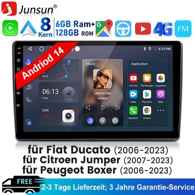 Für Fiat Ducato 2006-2024 DAB+ 8Core 6+128G Android 15 CarPlay Autoradio Navi 4G