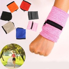 Travel Zipper Sport Running Pouch Gym Wrist Wallet Safe Fleece