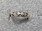 GRANDMA GRABE'S BEAUTIFUL VINTAGE 925 STERLING SILVER 1G OPEN BACK RING SIZE 3