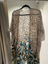 Chico's Animal and Flower Print Kimono/Swimsuit Cover Up - One Size