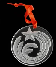 LALIQUE CRYSTAL (France) - Christmas Ornament Comet Star Noel 2000 No box