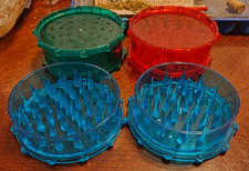 Molinillo de hierbas Jumbo 100 mm/4 pulgadas acrílico 2 piezas azul