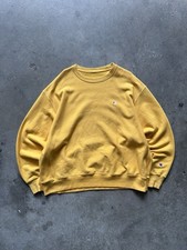 Vintage 2000s Champion Reverse Weave Embroidered Logo Sweatshirt Yellow Size 2XL