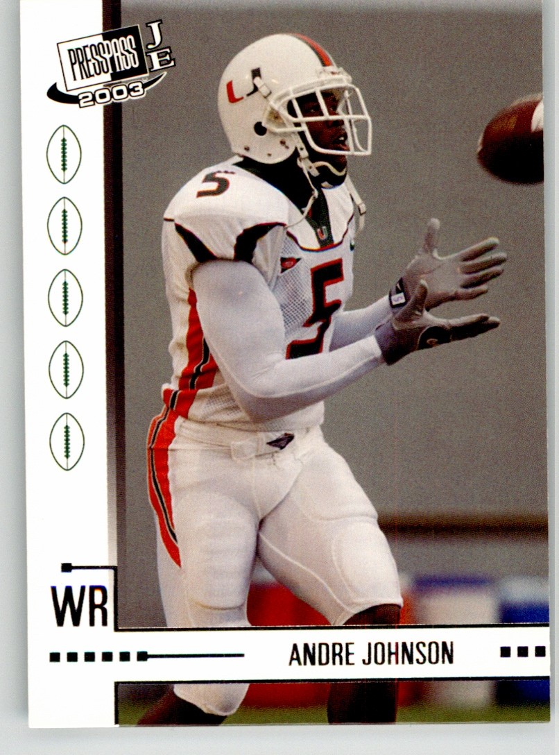 Andre Johnson Press Pass JE #18 Base