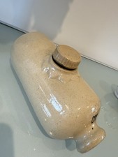 Antique/Vintage Stoneware Pottery Bed Warmer / Hot Water Bottle with Screw Top