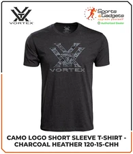 Vortex Optics Logo Short Sleeve T-Shirt Men S/M/L/XL/2XL/3XL Charcoal Camo