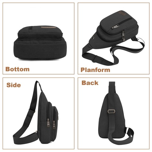 Herren Brusttasche Große Kapazität Langlebig Staubdicht Wasserdicht USB Anschluss Leicht - Bild 4 von 11
