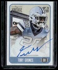 2021 Onyx Vintage College Football #CATG Tony Grimes Blue Signatures