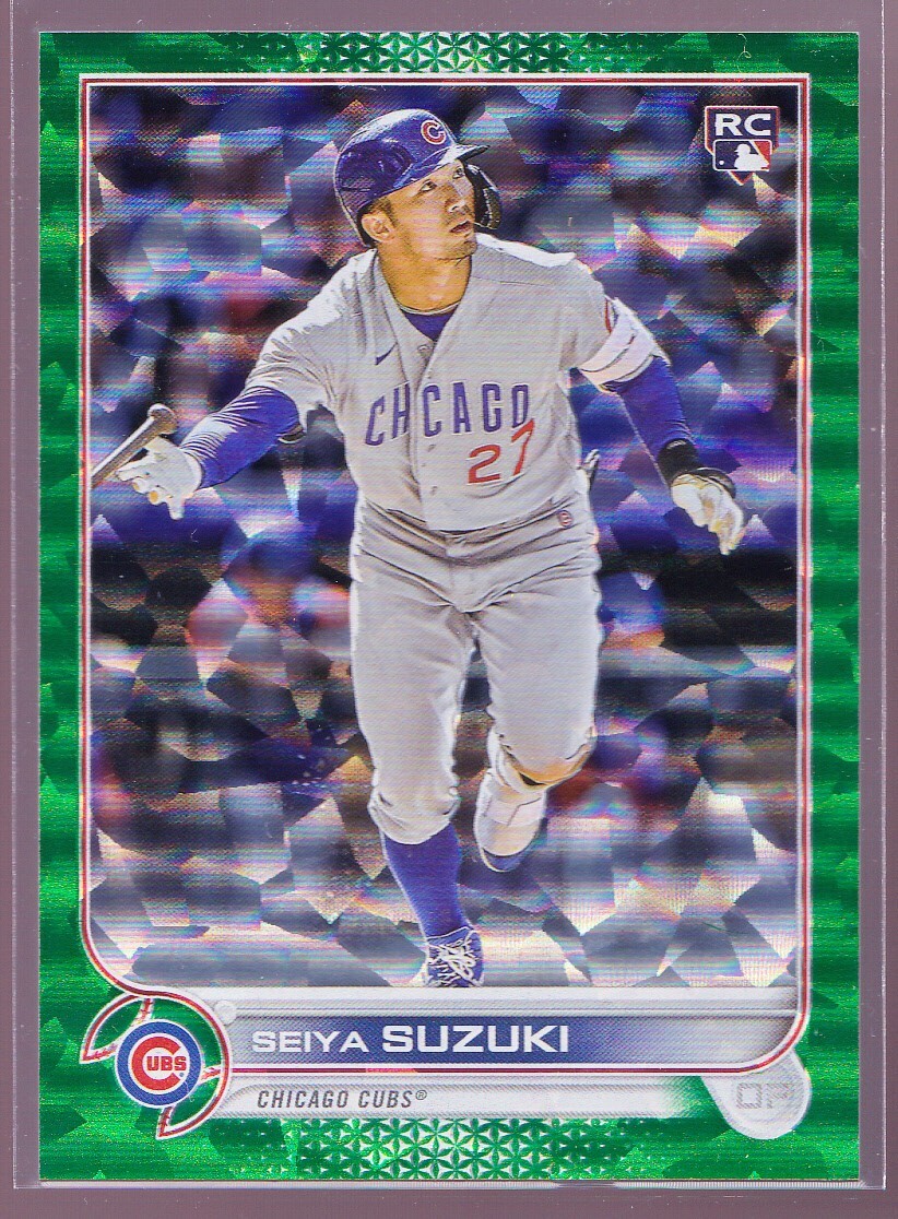 Seiya Suzuki Chicago Cubs Rookie 2022 Topps Update US250 Green Foilboard /499 RC