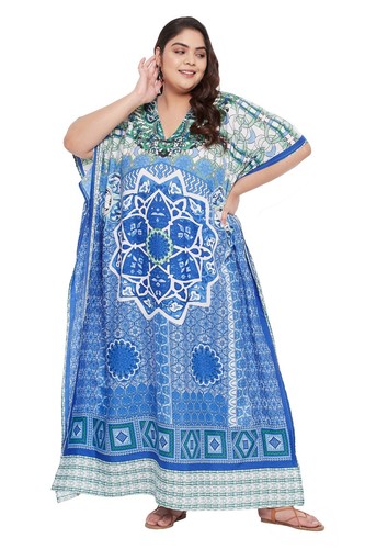 Women Kaftan Plus Size Long Maxi Dress Beach Cover Up Evening Gown Kimono Caftan - Picture 281 of 307
