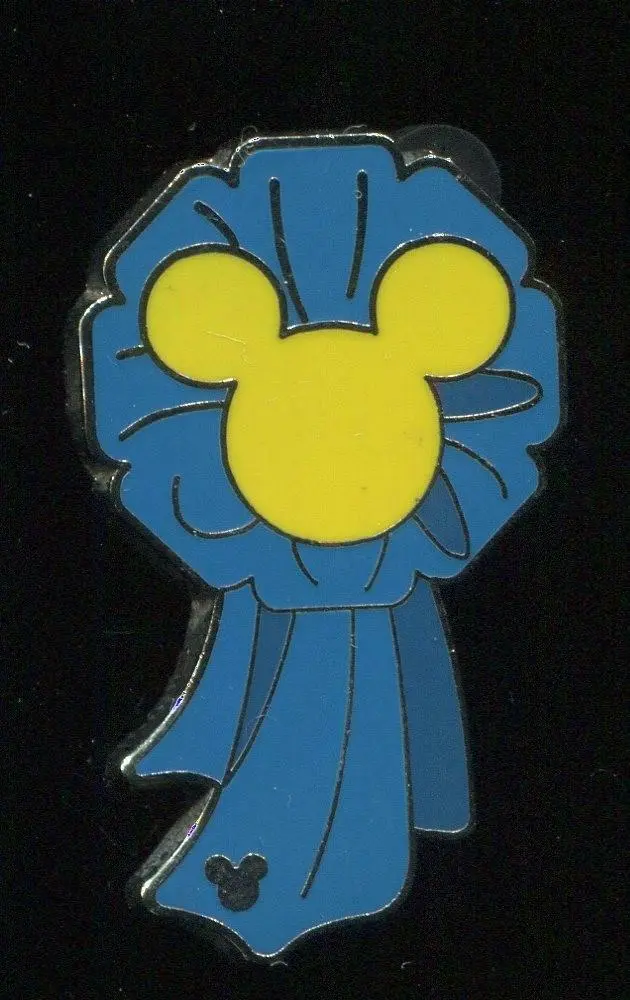 WDW Hidden Mickey Fun Icon Mickey Blue Ribbon Disney Pin 70889