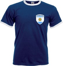 Argentina T-Shirt Retro Argentine Republic Football Fan Team Unisex Adult Cotton