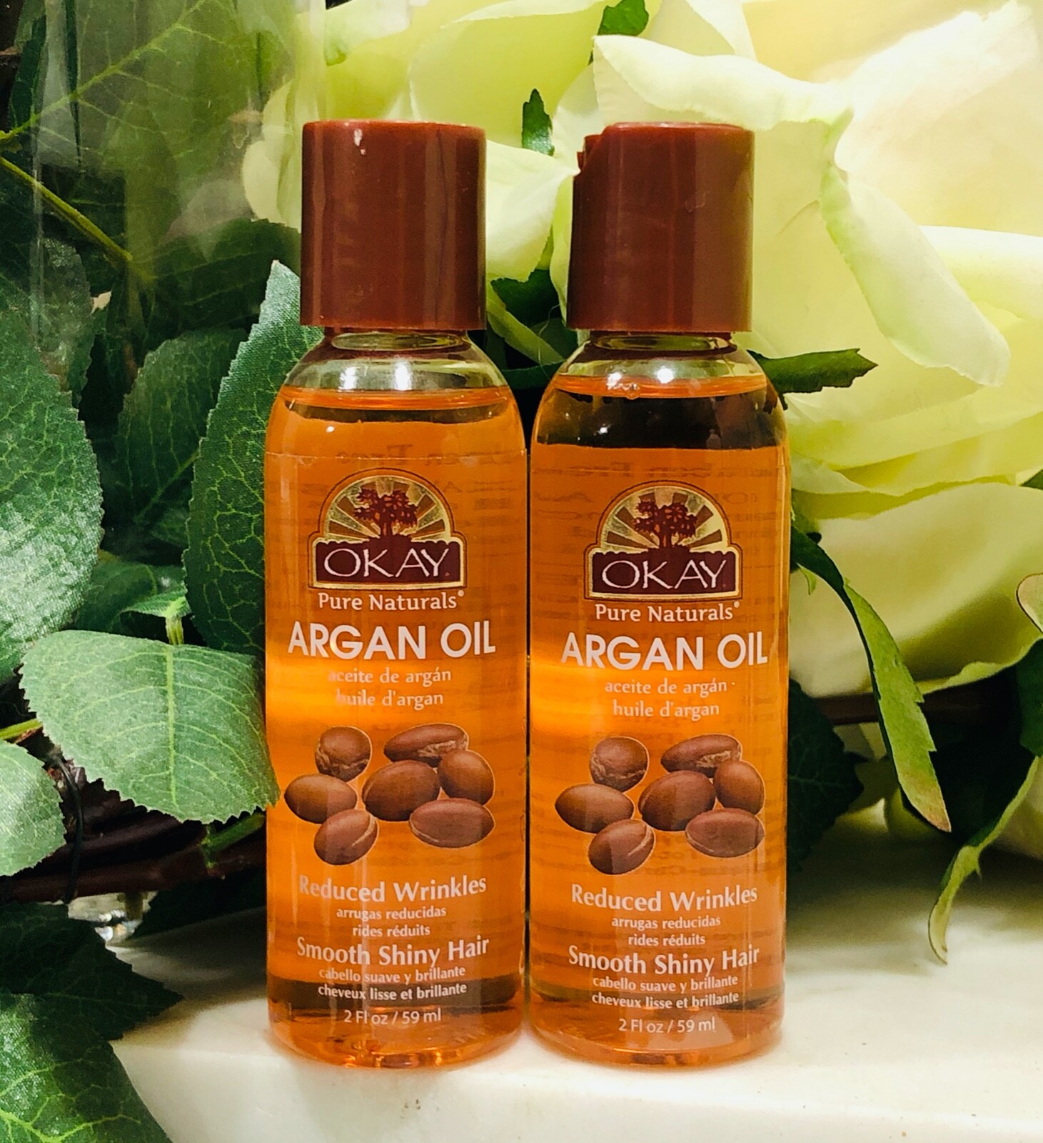 2Pack OKAY ARGAN OIL 2oz (59ml) each Reduced wrinkles NEW eBay